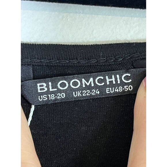 Bloomchic Neutral Tank Top Women 18 Black Minimalist Retro Office 80s Capsule - Picture 4 of 9